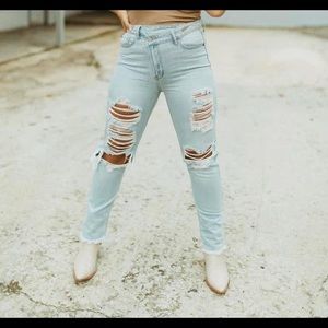 NWT, Asymmetric “Mom” High Ride Jeans (various sizes)